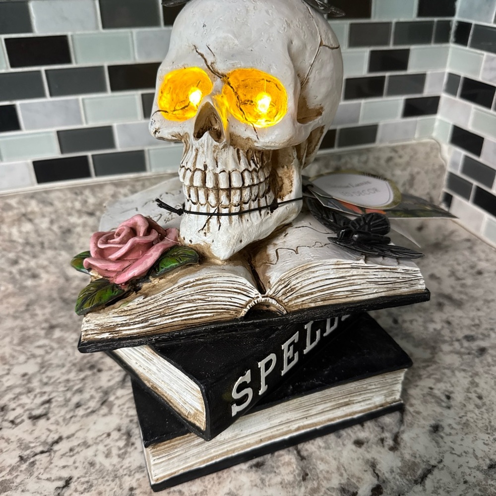 Christian Lacroix Halloween Skull Gothic LED Light up Spell Books